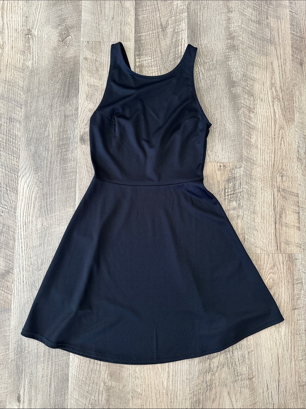 H&M Black Sleeveless A-Line Mini Dress